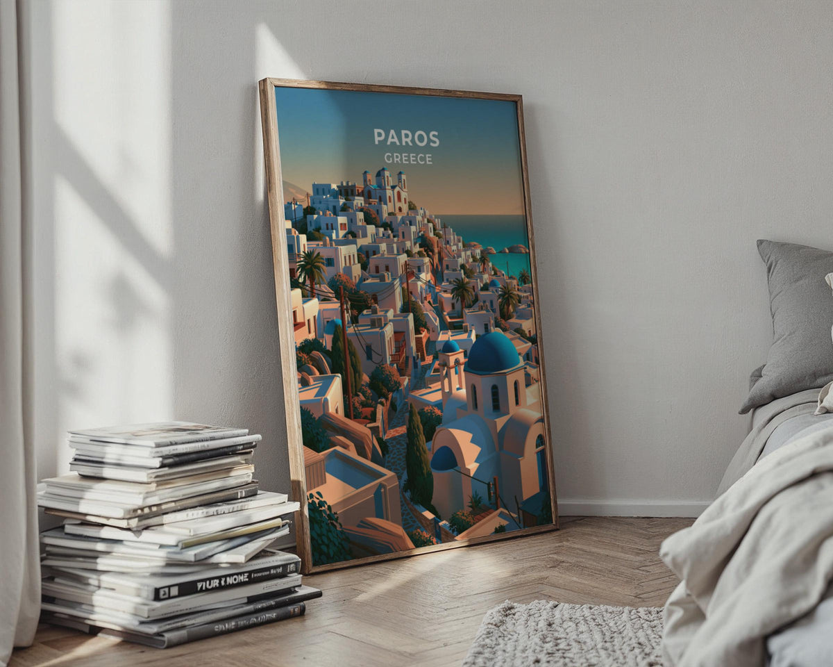 Paros Greece Travel Poster