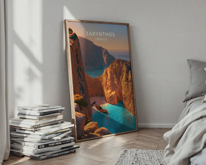 Zakynthos Greece Travel Poster