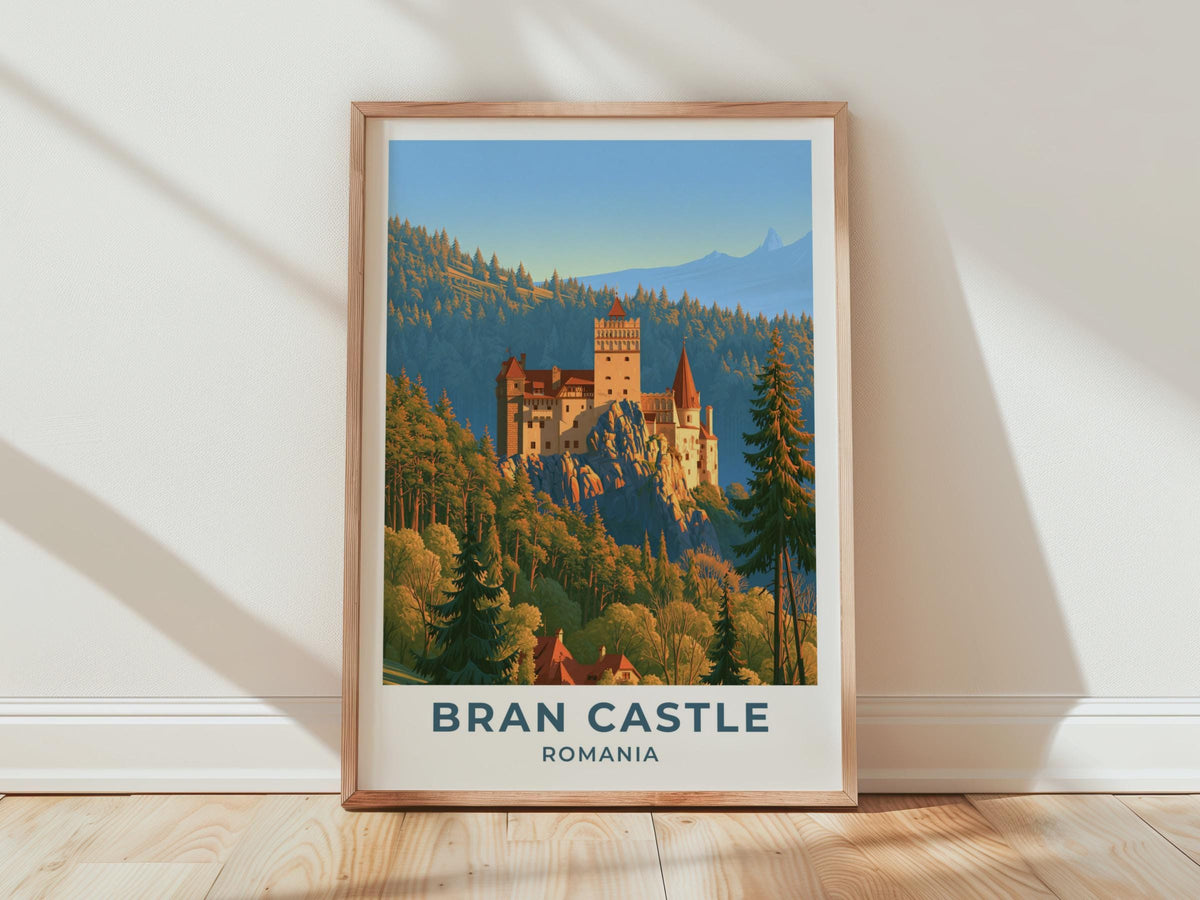 Bran Castle Romania Travel Poster