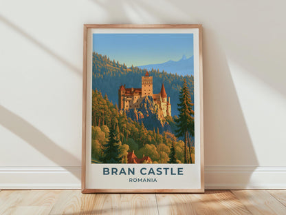 Bran Castle Romania Travel Poster