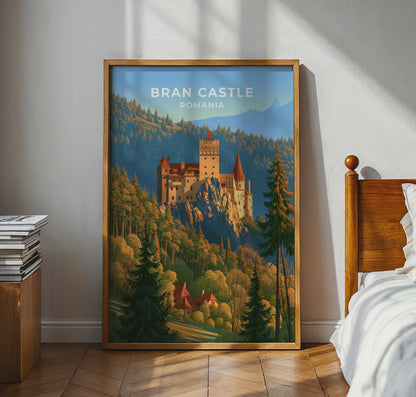 Bran Castle Romania Travel Poster