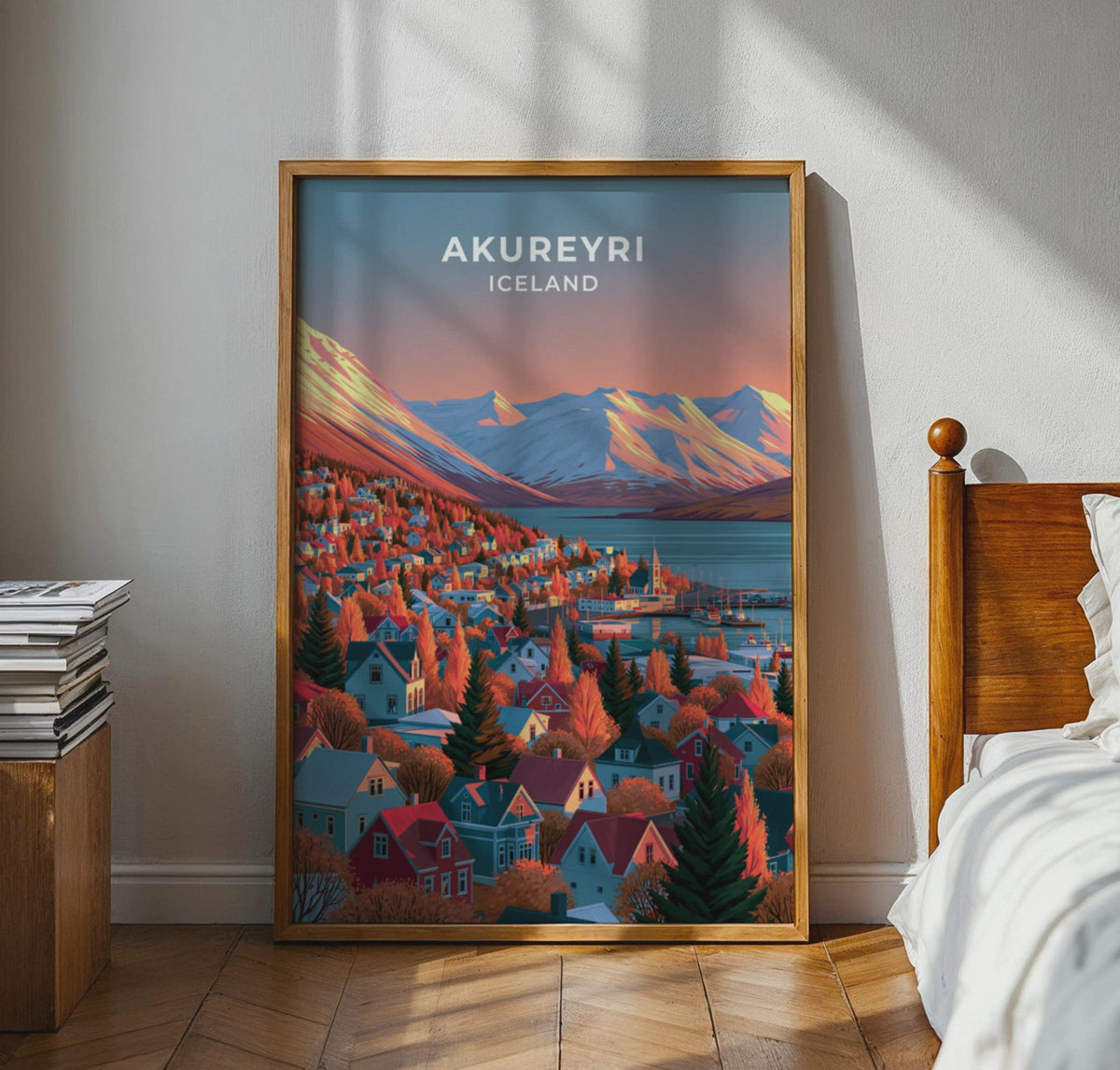 Akureyri Iceland Travel Poster