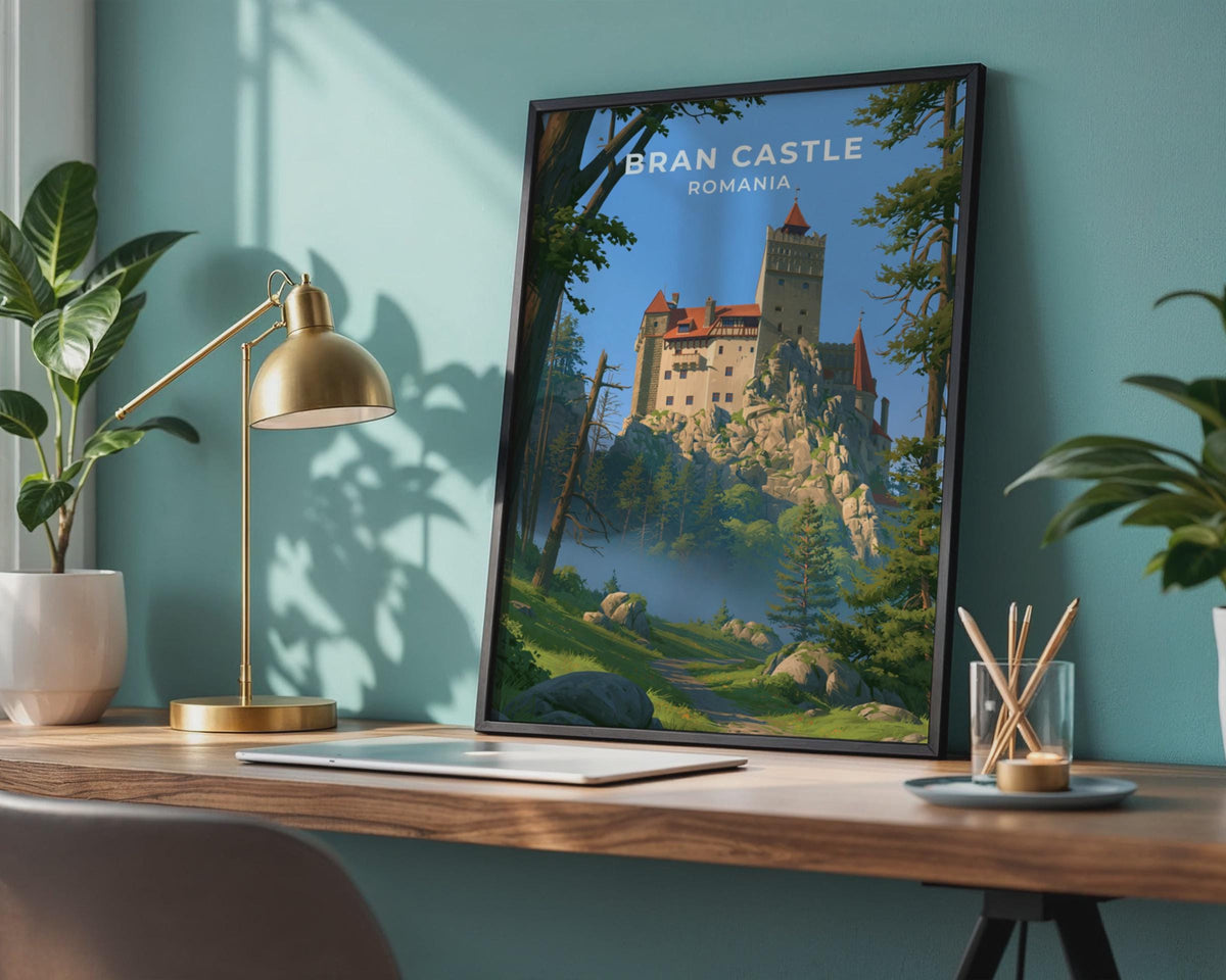 Bran Castle Romania Travel Poster