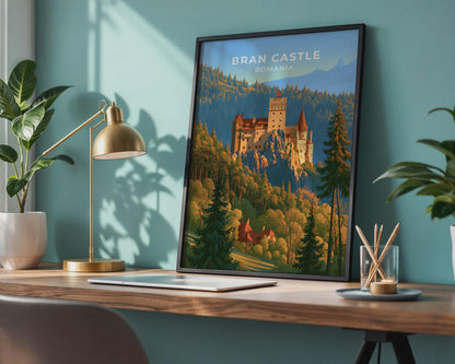 Bran Castle Romania Travel Poster