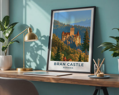 Bran Castle Romania Travel Poster