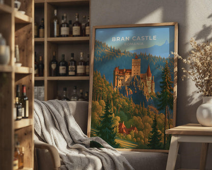 Bran Castle Romania Travel Poster