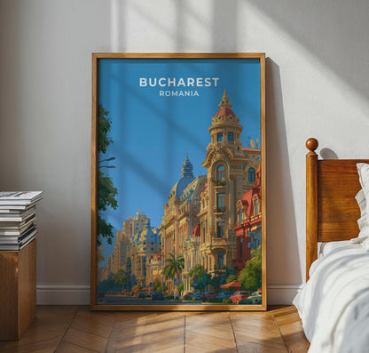 Bucharest Romania Travel Poster