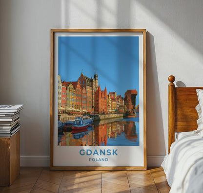 Gdansk Poland Travel Poster