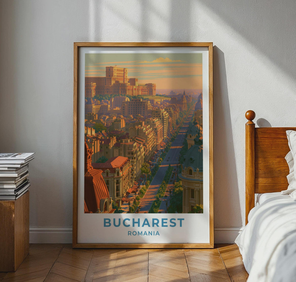 Bucharest Romania Travel Poster