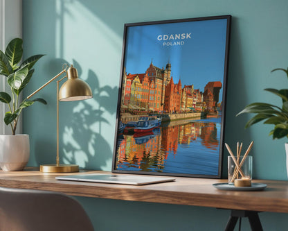Gdansk Poland Travel Poster