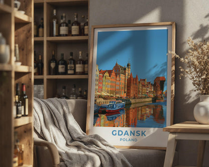 Gdansk Poland Travel Poster