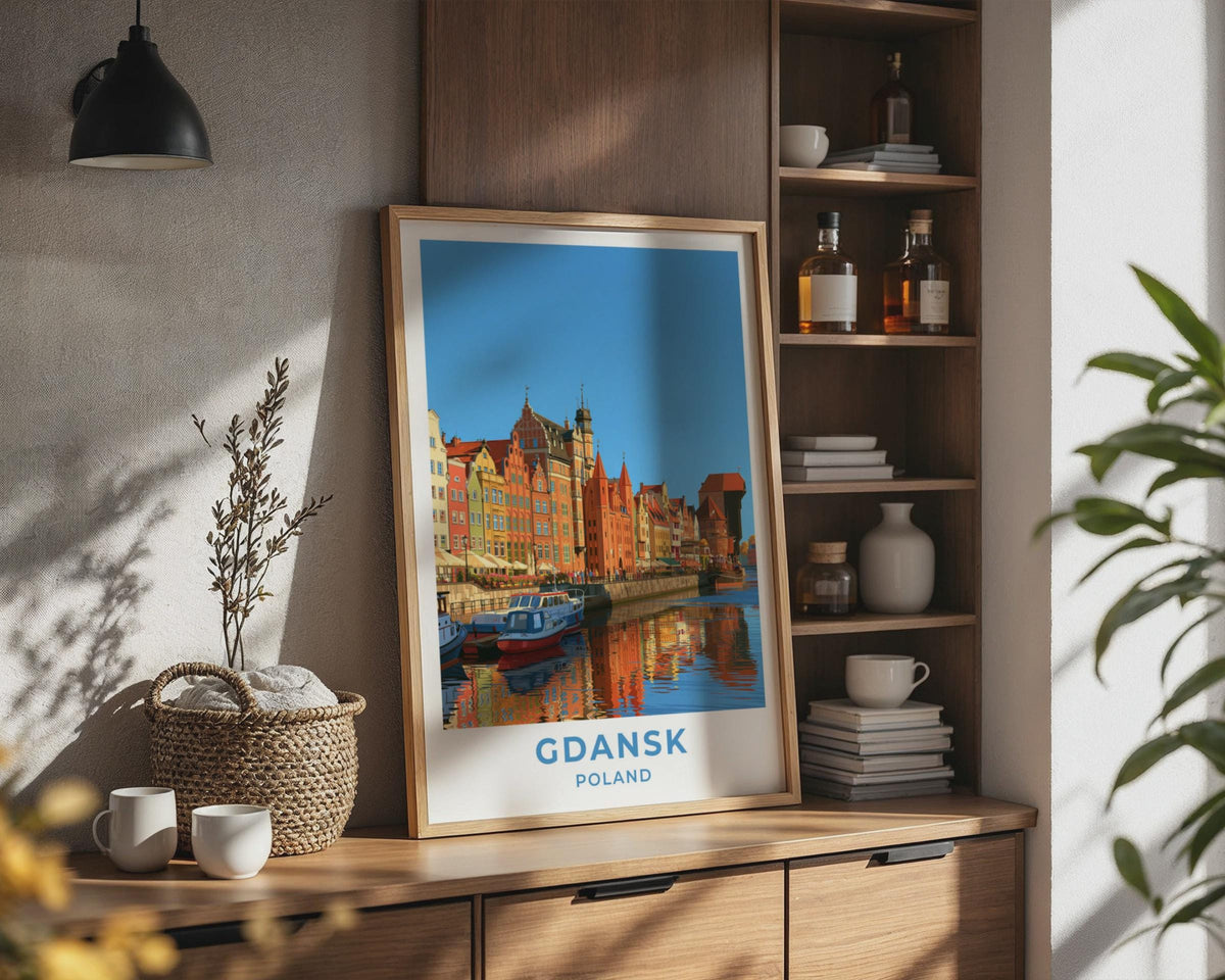 Gdansk Poland Travel Poster