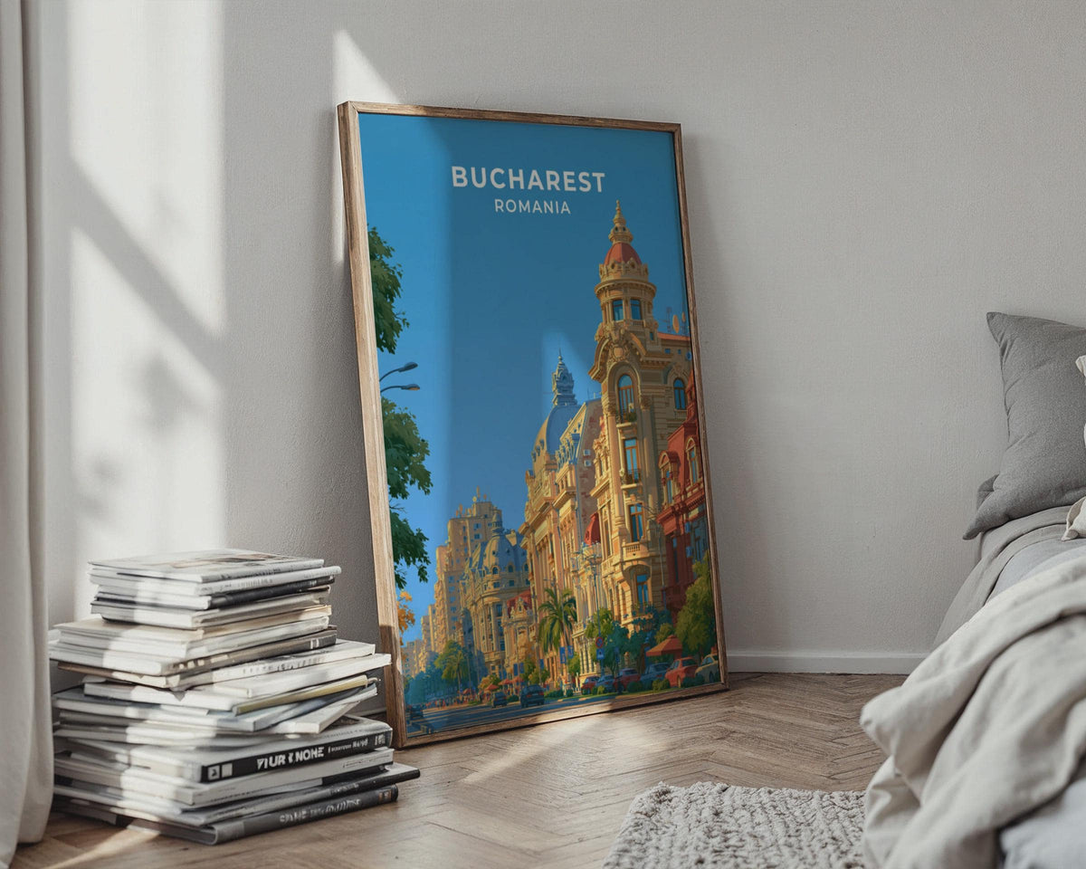 Bucharest Romania Travel Poster