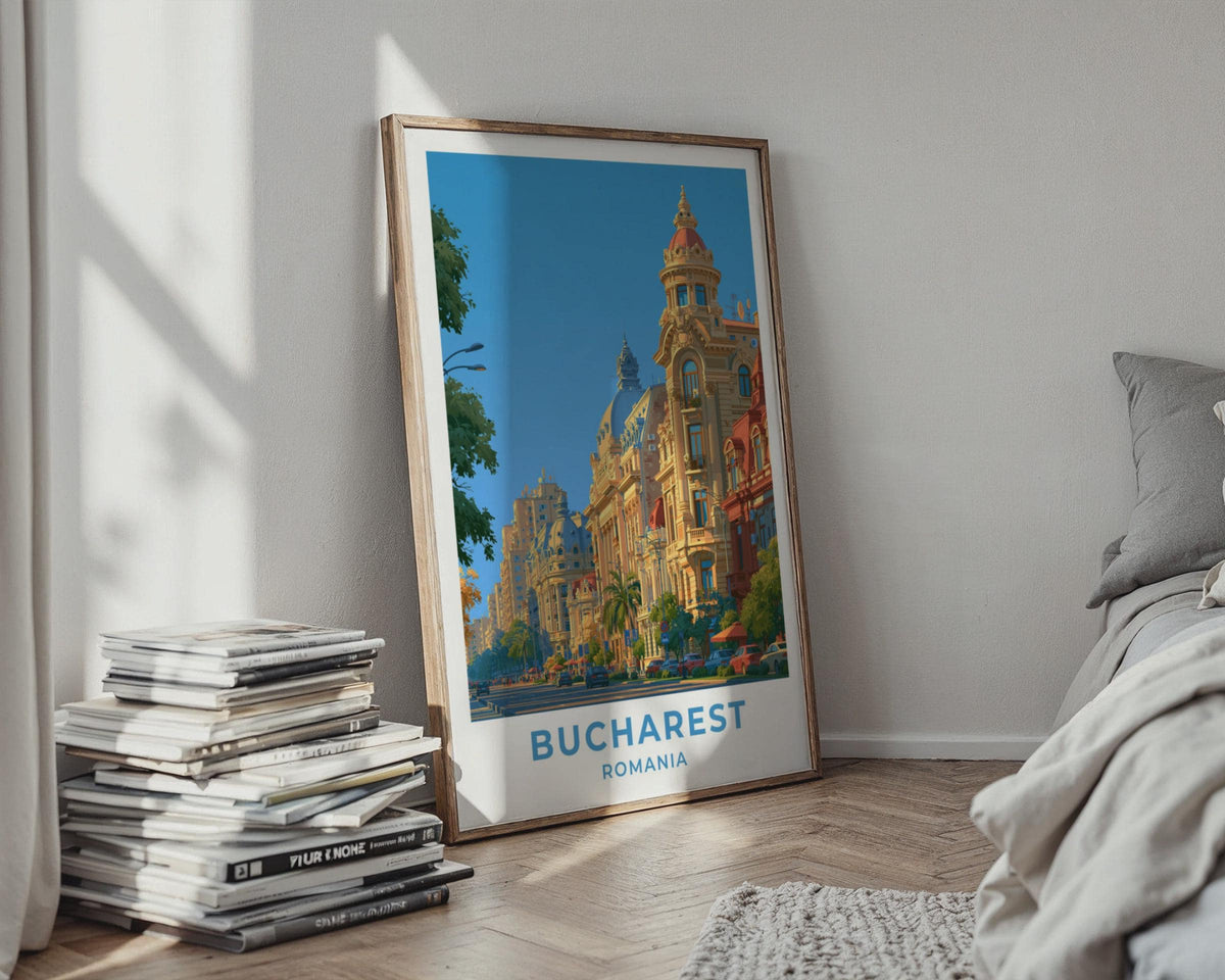 Bucharest Romania Travel Poster