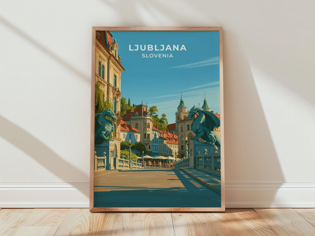 Ljubljana Slovenia Travel Poster