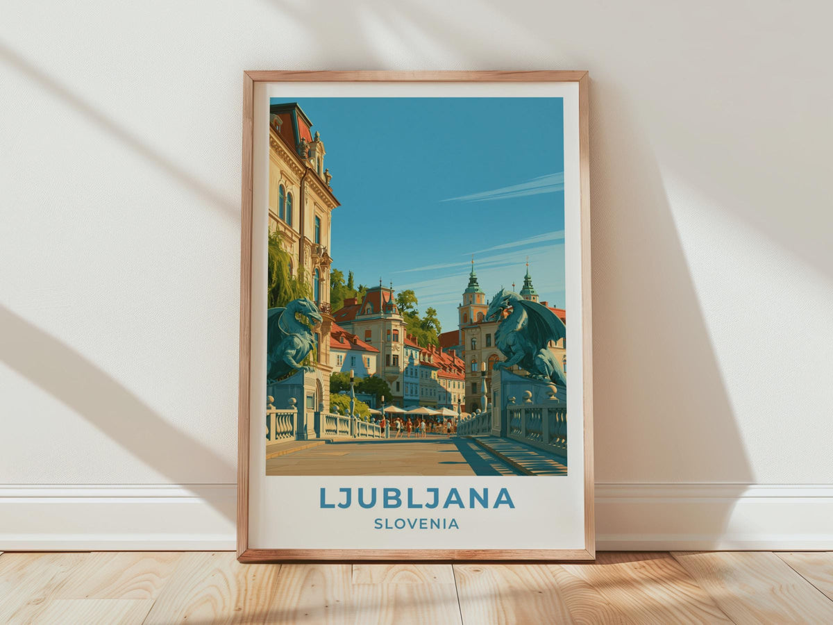 Ljubljana Slovenia Travel Poster