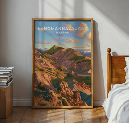 Landmannalaugar Iceland Travel Poster