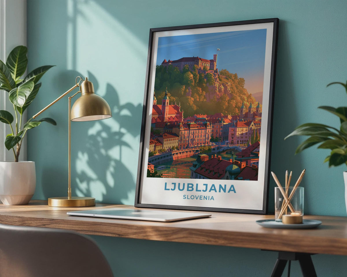 Ljubljana Slovenia Travel Poster