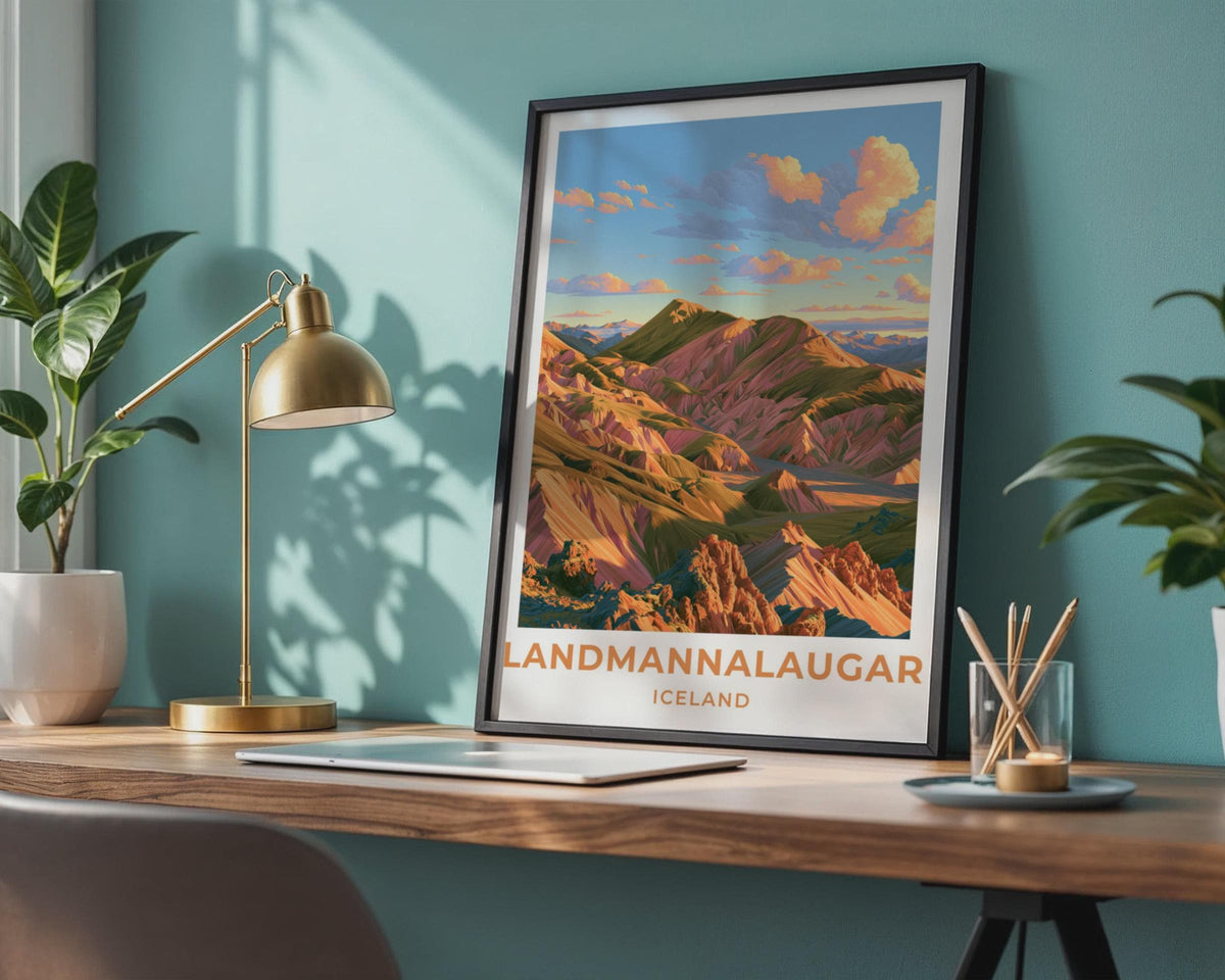 Landmannalaugar Iceland Travel Poster