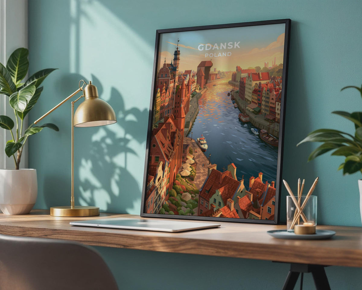 Gdansk Poland Travel Poster