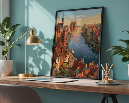 Gdansk Poland Travel Poster
