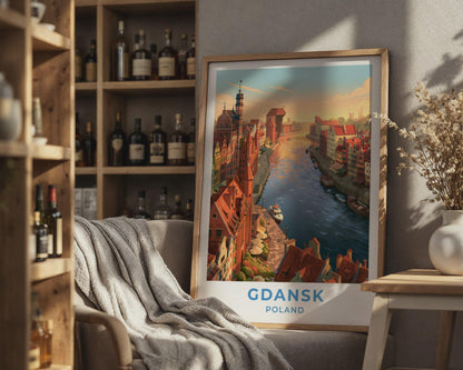 Gdansk Poland Travel Poster