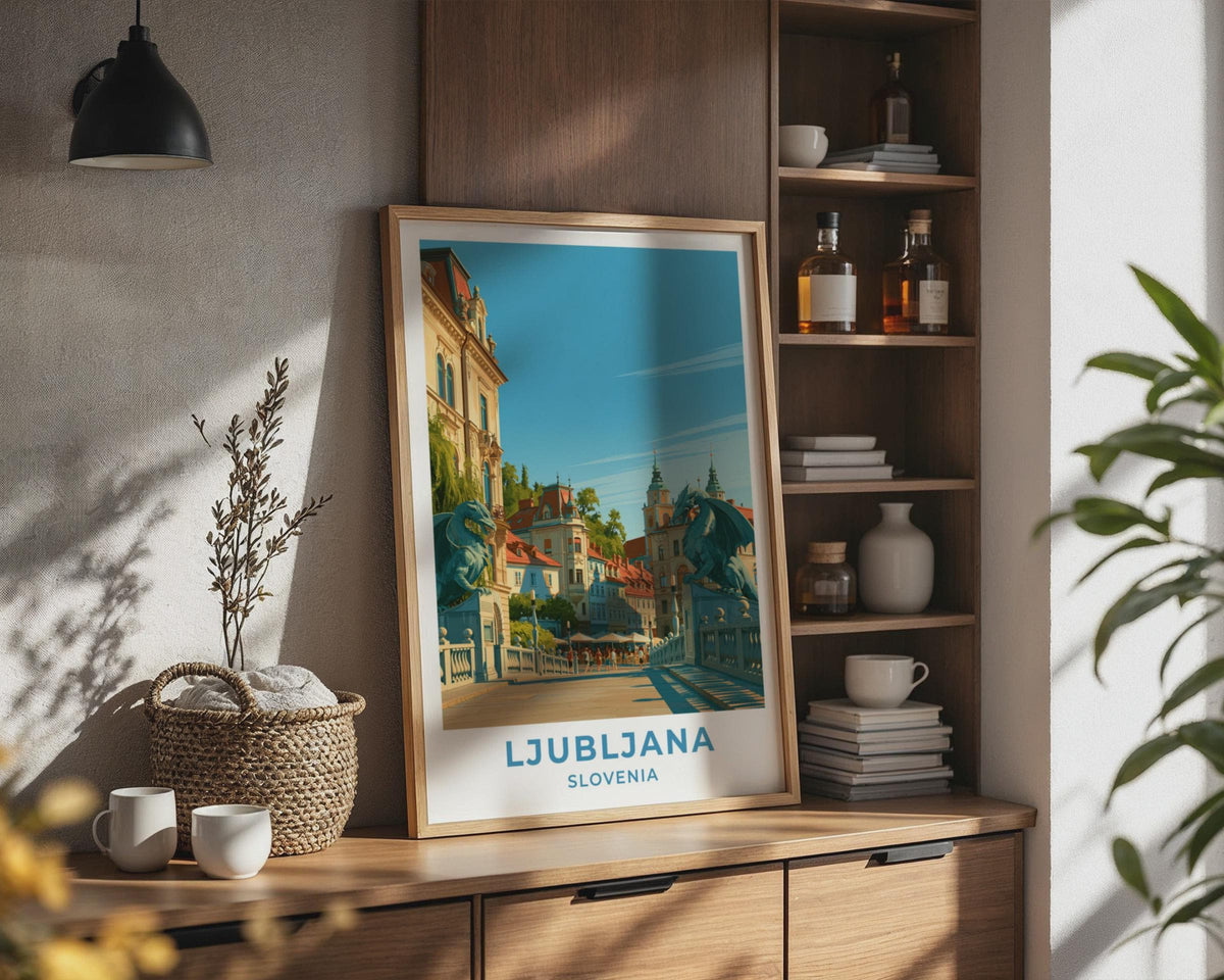 Ljubljana Slovenia Travel Poster