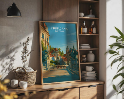 Ljubljana Slovenia Travel Poster