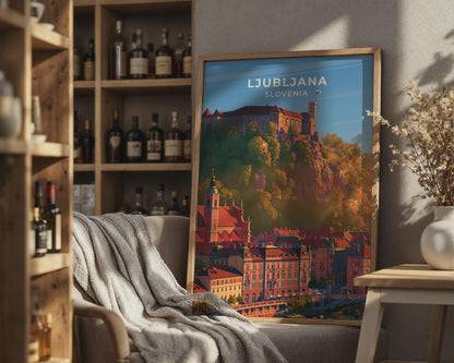 Ljubljana Slovenia Travel Poster