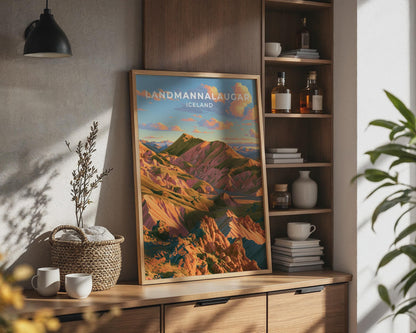 Landmannalaugar Iceland Travel Poster