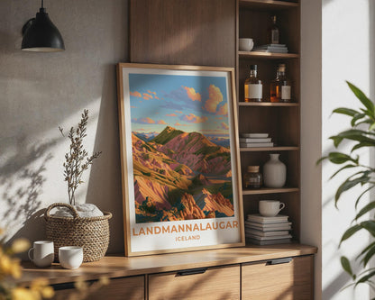 Landmannalaugar Iceland Travel Poster