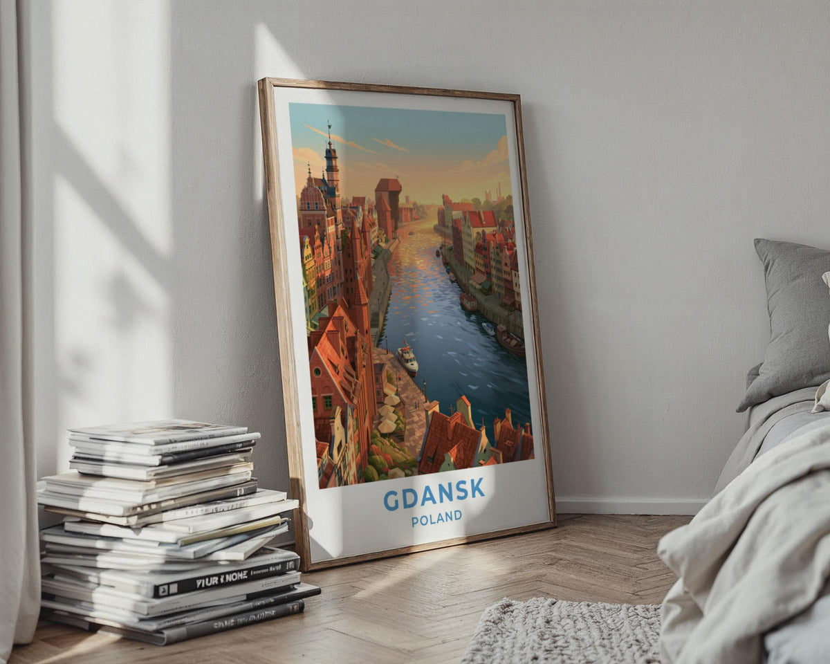 Gdansk Poland Travel Poster
