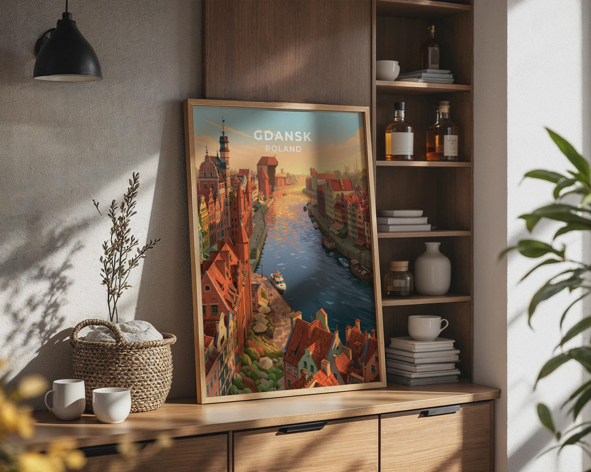 Gdansk Poland Travel Poster