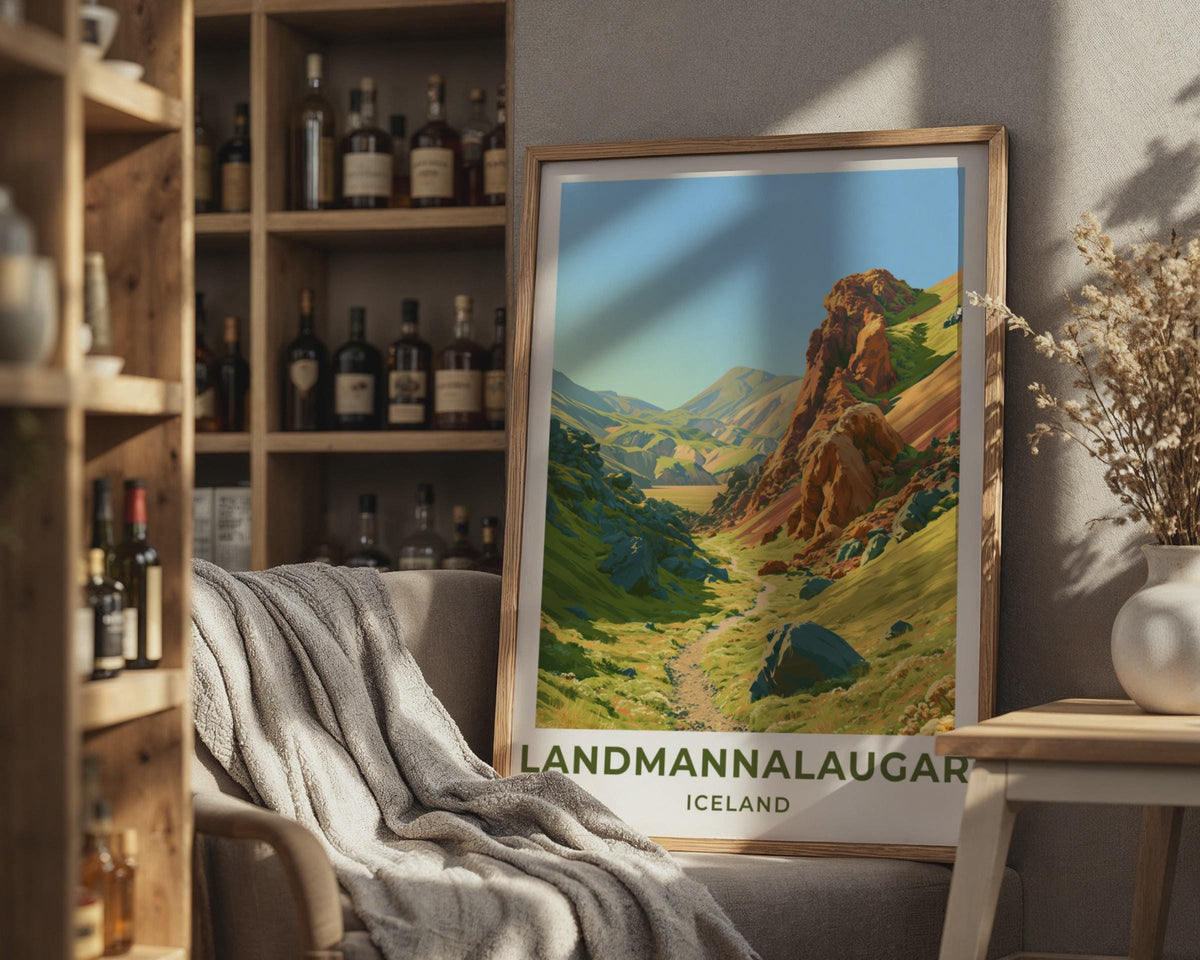 Landmannalaugar Iceland Travel Poster