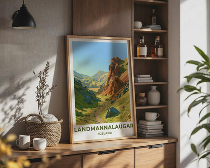 Landmannalaugar Iceland Travel Poster