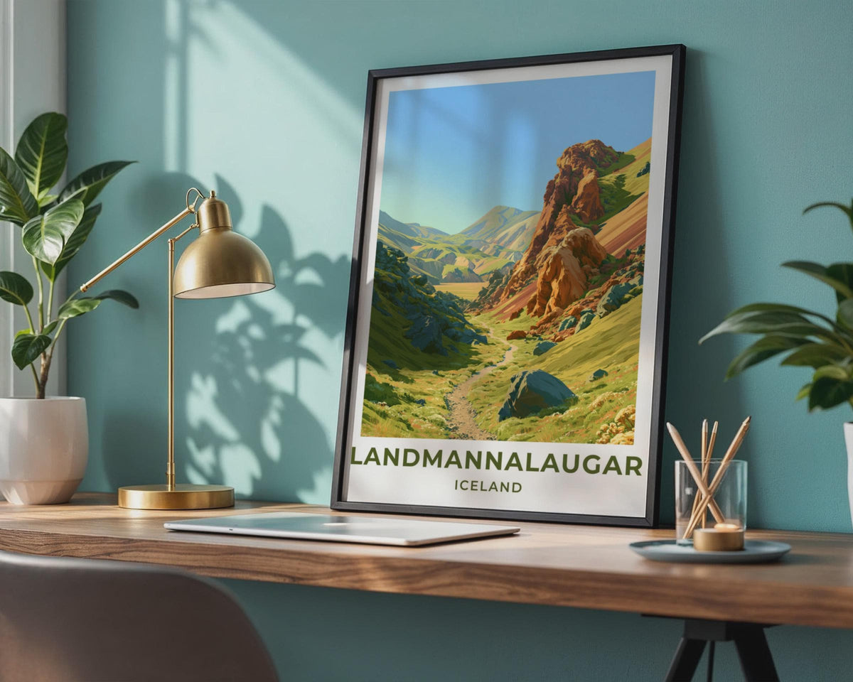 Landmannalaugar Iceland Travel Poster