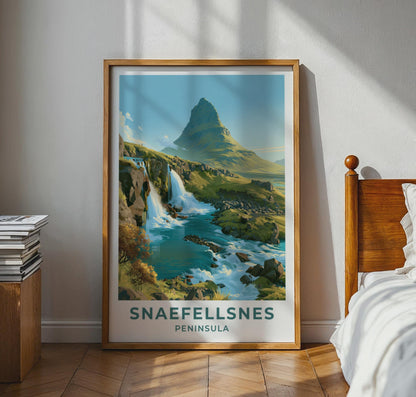 Snaefellsnes Peninsula Iceland Travel Poster