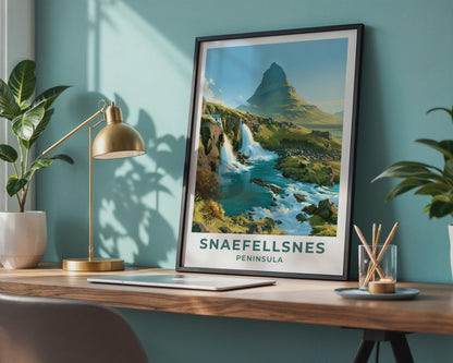 Snaefellsnes Peninsula Iceland Travel Poster