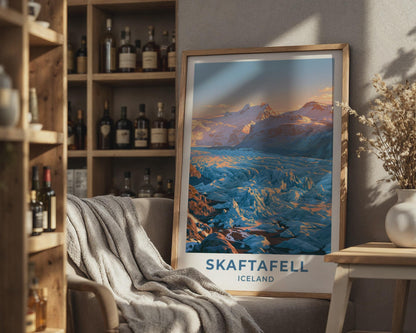 Skaftafell Iceland Travel Poster