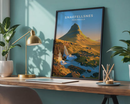 Snaefellsnes Peninsula Iceland Travel Poster