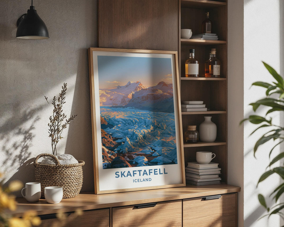Skaftafell Iceland Travel Poster