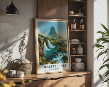 Snaefellsnes Peninsula Iceland Travel Poster