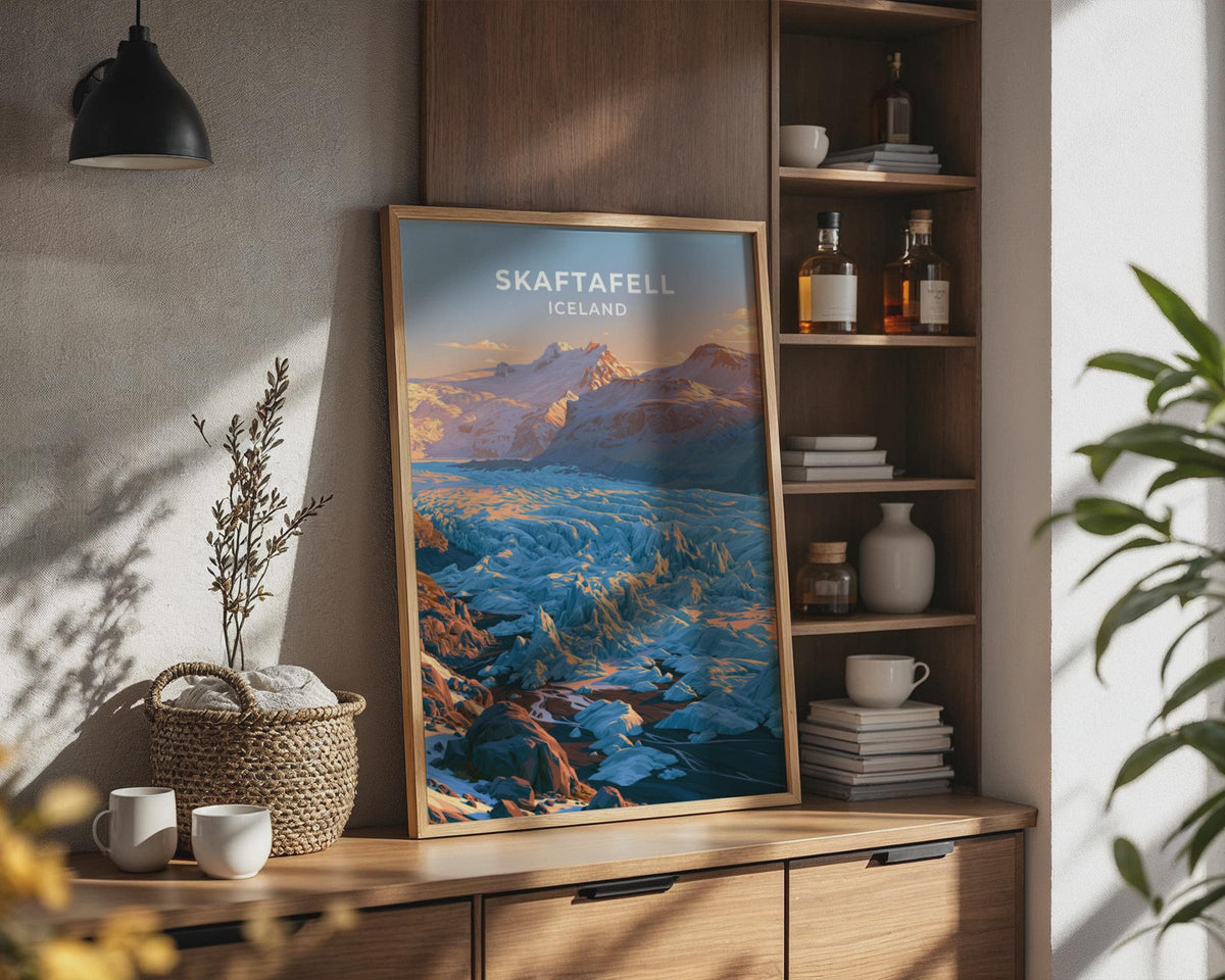 Skaftafell Iceland Travel Poster