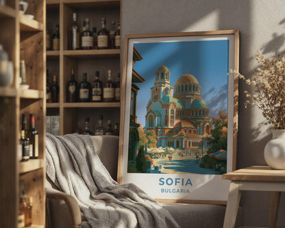 Sofia Bulgaria Travel Poster