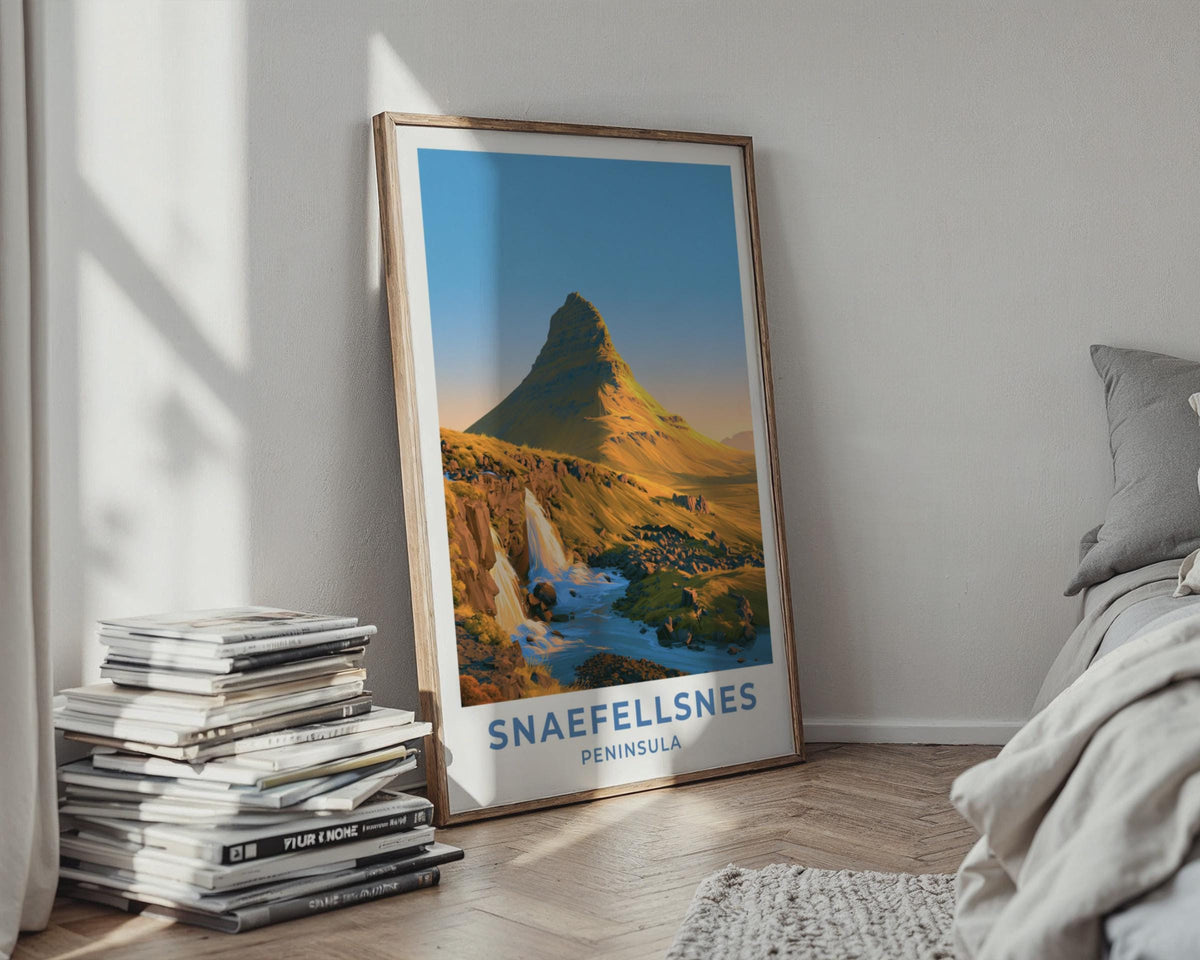 Snaefellsnes Peninsula Iceland Travel Poster