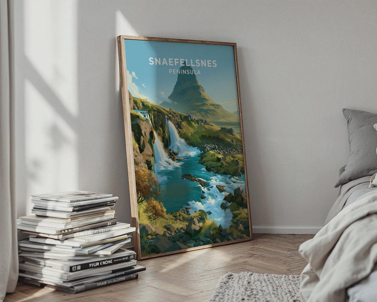Snaefellsnes Peninsula Iceland Travel Poster
