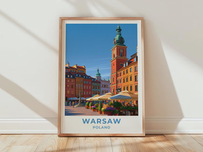 Warsaw Poland Travel Poster