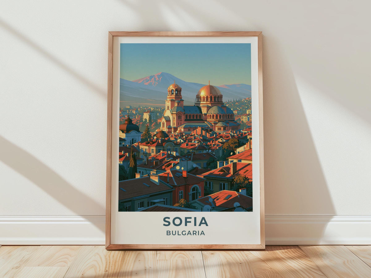 Sofia Bulgaria Travel Poster