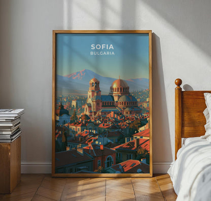 Sofia Bulgaria Travel Poster