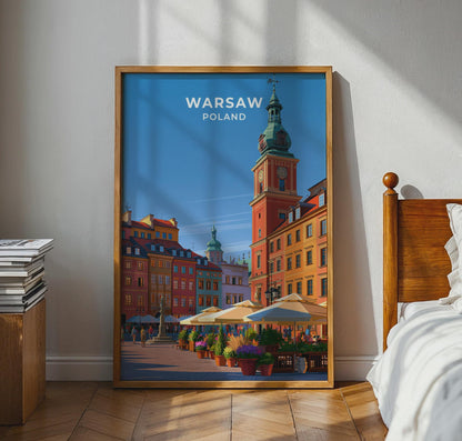 Warsaw Poland Travel Poster